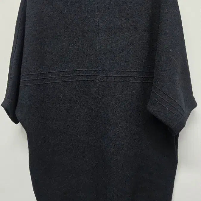 [BUNJANG] Knit Cape Coat with Detachable Fur Collar / 퍼카라 케이프형 니트코트