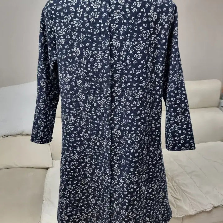 [BUNJANG] Floral Long Winter Dress / 털기모 안감의 두꺼운 겨울 꽃무늬 롱 원피스