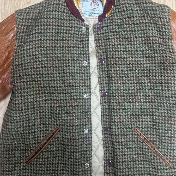 [BUNJANG] Toyo Enterprises Harris Tweed Varsity Jacket / 토요엔터프라이즈 해리스트위드 바시티자켓