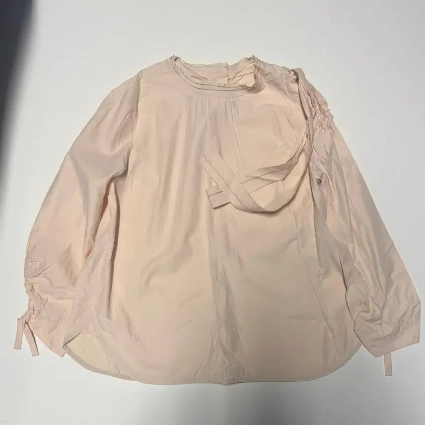 [BUNJANG] Mine Nylon Ribbon Blouse / 여성 한섬 마인 Mine 리본 나일론 블라우스