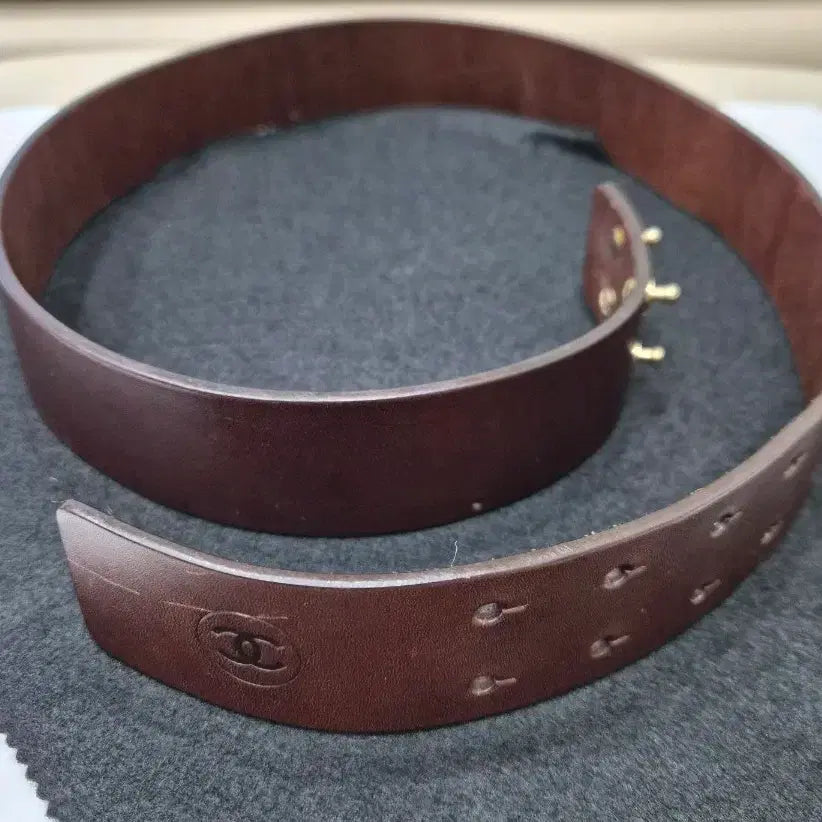 [BUNJANG] CHANEL Leather Belt / CHANEL 샤넬 정품 여성 브라운 가죽 벨트