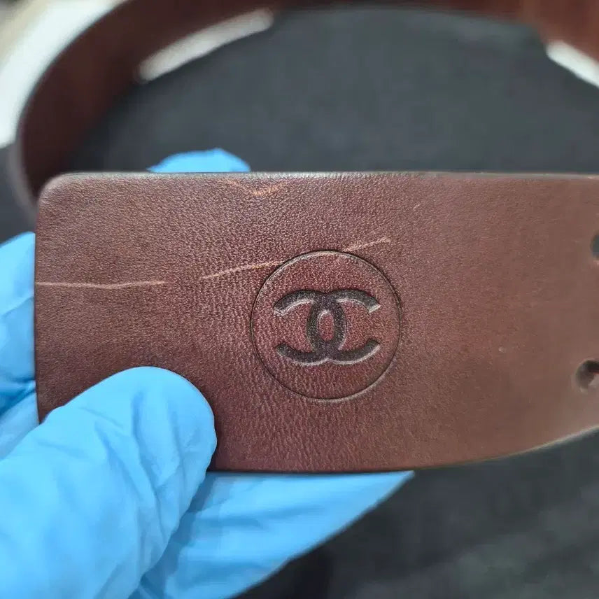 [BUNJANG] CHANEL Leather Belt / CHANEL 샤넬 정품 여성 브라운 가죽 벨트
