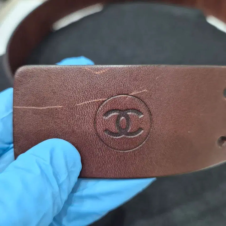 [BUNJANG] CHANEL Leather Belt / CHANEL 샤넬 정품 여성 브라운 가죽 벨트