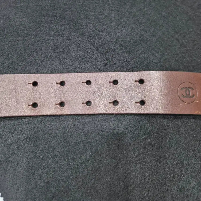 [BUNJANG] CHANEL Leather Belt / CHANEL 샤넬 정품 여성 브라운 가죽 벨트