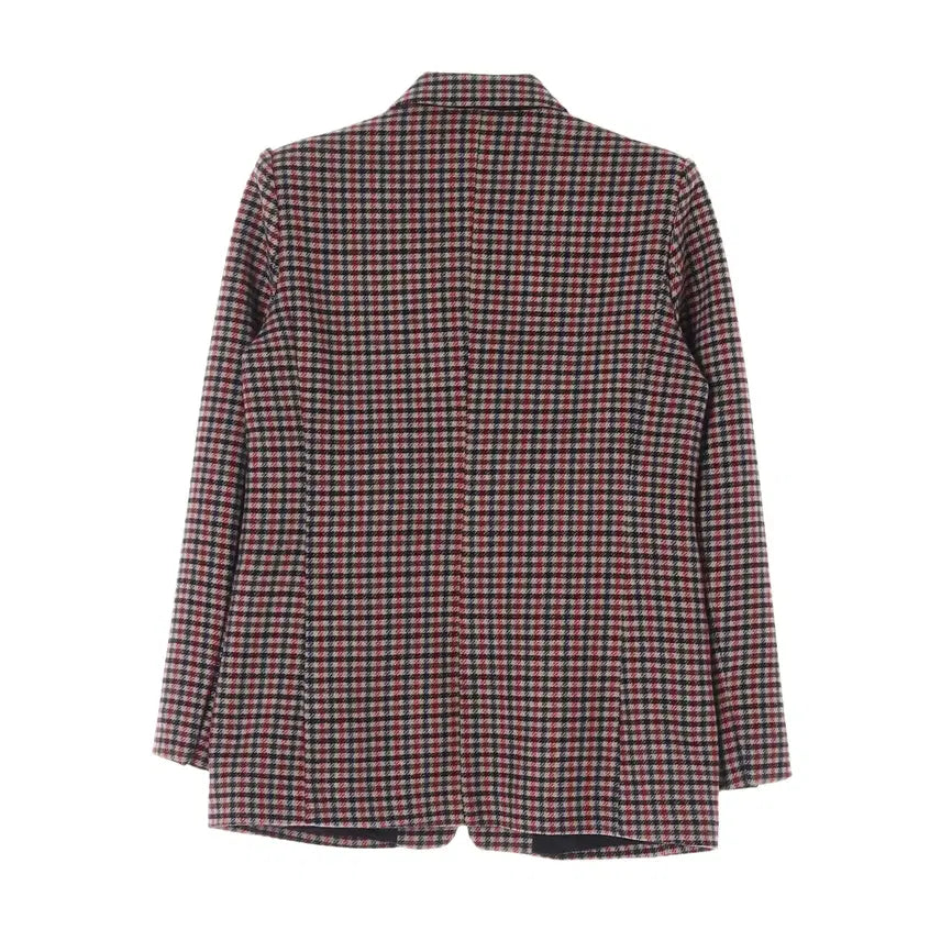 [BUNJANG] Sandro Check Pattern Wool Blazer Jacket Beige / 산드로 체크 패턴 울 블레이저 재킷 베이지