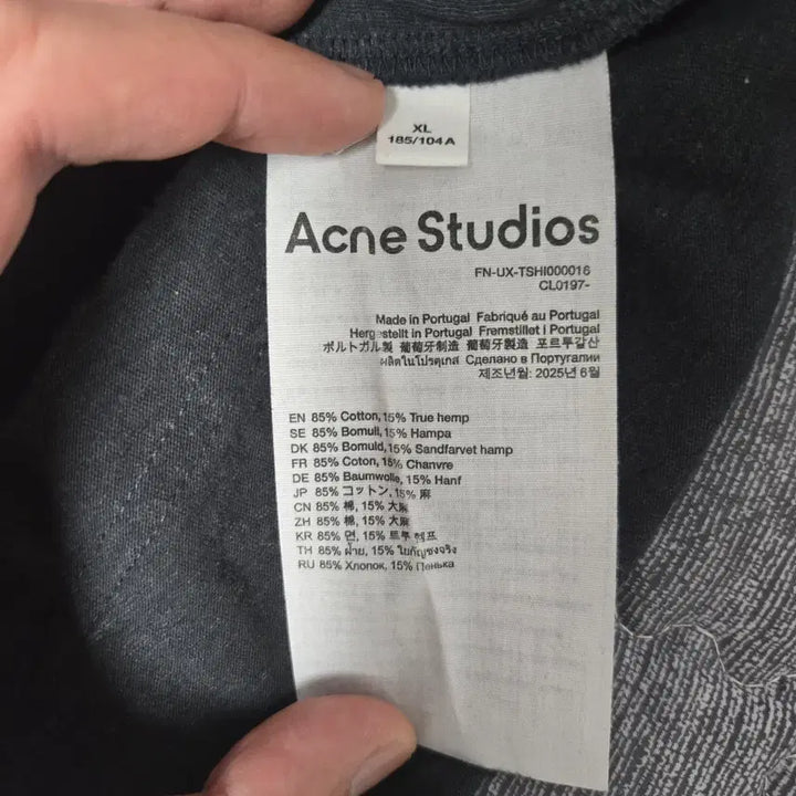 [BUNJANG] Acne Studios Logo Long Sleeve / [XL] 아크네 스튜디오 로고 롱슬리브