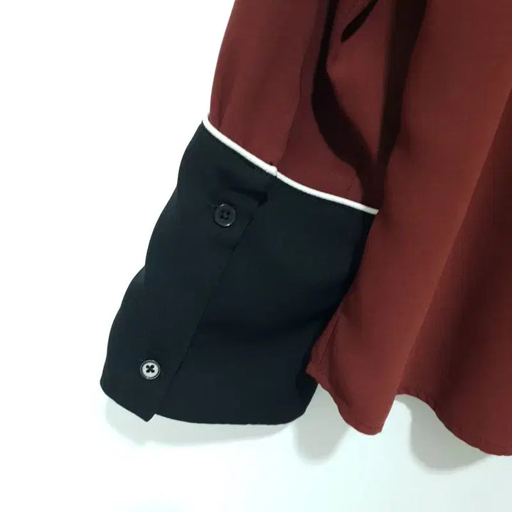 [BUNJANG] MIXXO 배색 커프스 Blouse / 미쏘 배색 커프스 블라우스 L_M1510