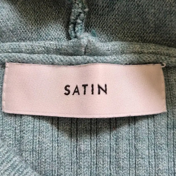 [BUNJANG] Satin Knit Hoodie (Women) - Mint / 샤틴 니트 후드티(여성) FREE