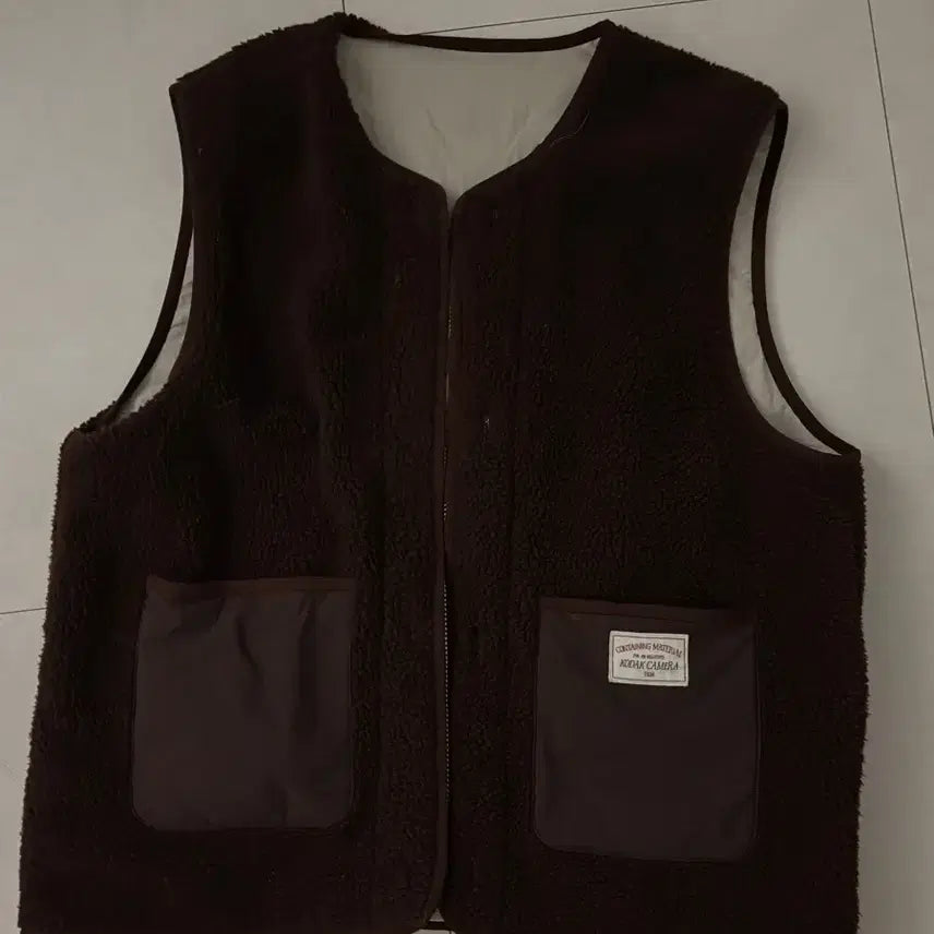 [BUNJANG] Kodak Brown Reversible Vest / 코닥 브라운 양면조끼
