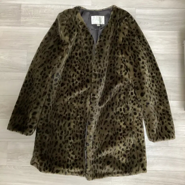 [BUNJANG] Uniqlo Leopard Coat S / 유니클로 레오파드 코트 S