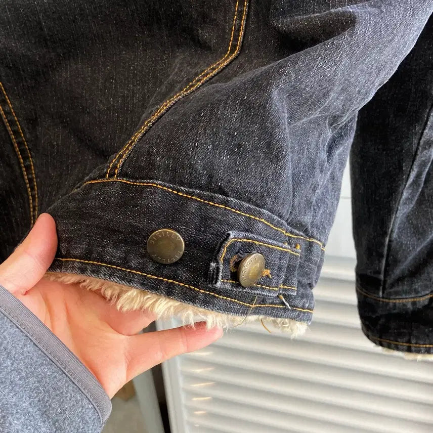 [SOLD OUT] 데님 무스탕 자켓 L(100) Denim Mustang Jacket
