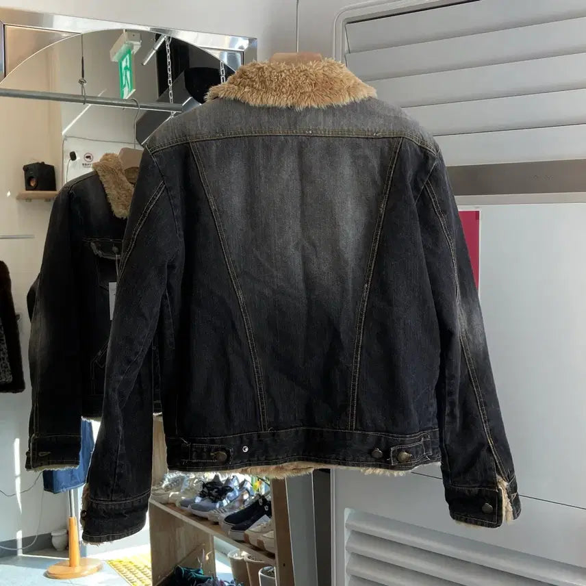 [SOLD OUT] 데님 무스탕 자켓 L(100) Denim Mustang Jacket