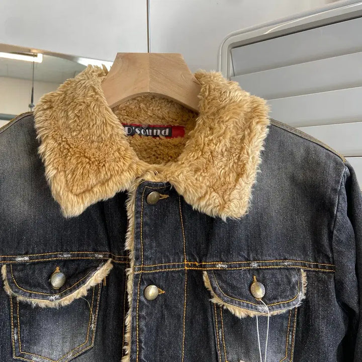 [SOLD OUT] 데님 무스탕 자켓 L(100) Denim Mustang Jacket