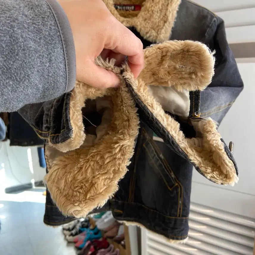 [SOLD OUT] 데님 무스탕 자켓 L(100) Denim Mustang Jacket
