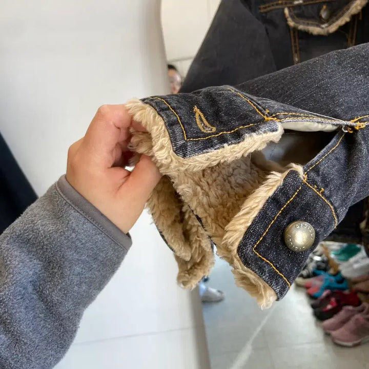 [SOLD OUT] 데님 무스탕 자켓 L(100) Denim Mustang Jacket