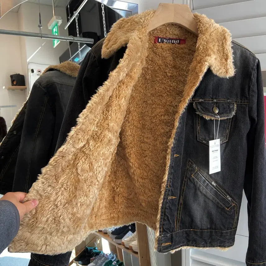 [SOLD OUT] 데님 무스탕 자켓 L(100) Denim Mustang Jacket