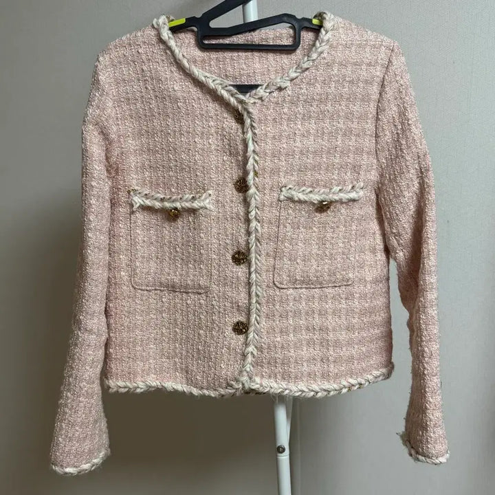 [BUNJANG] Pink Tweed Jacket / 핑크 트위드 자켓[Free]