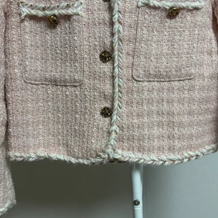[BUNJANG] Pink Tweed Jacket / 핑크 트위드 자켓[Free]