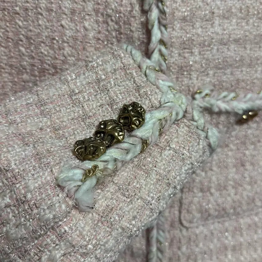 [BUNJANG] Pink Tweed Jacket / 핑크 트위드 자켓[Free]