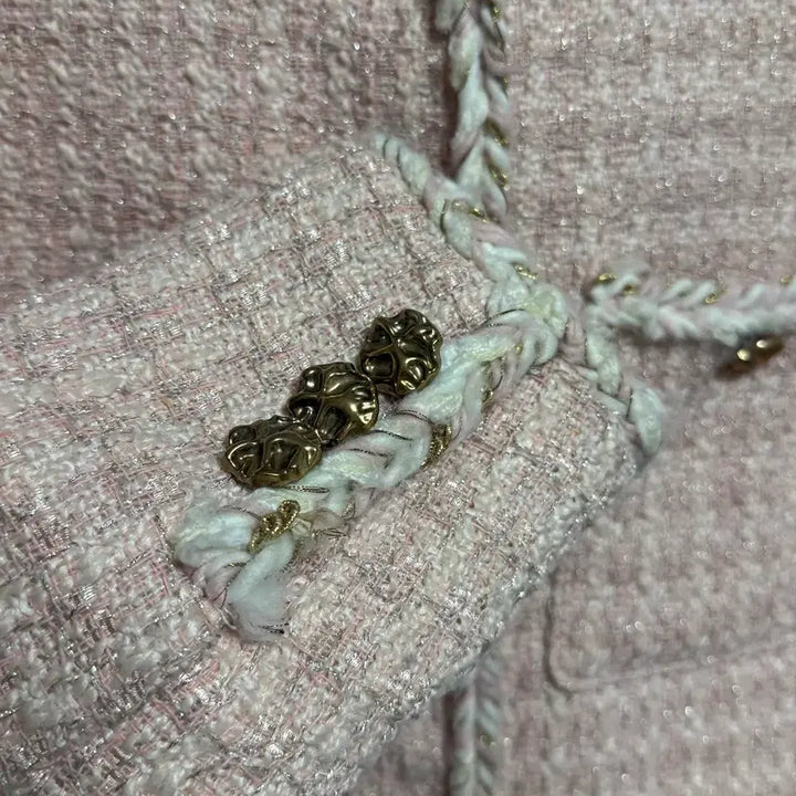 [BUNJANG] Pink Tweed Jacket / 핑크 트위드 자켓[Free]