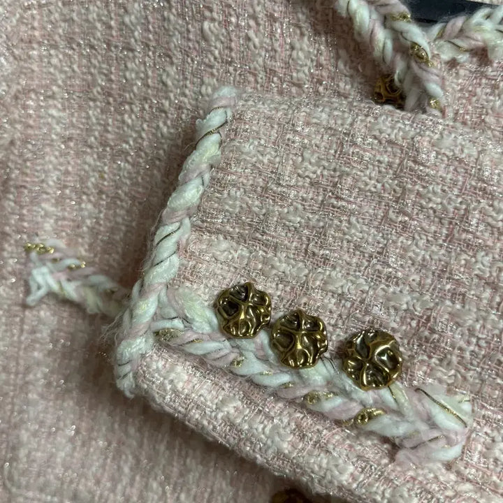 [BUNJANG] Pink Tweed Jacket / 핑크 트위드 자켓[Free]