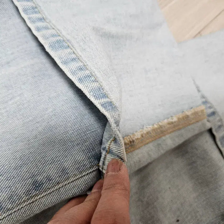 [BUNJANG] TOM GREYHOUND Roll-up Denim Jeans / 톰그레이하운드 정품 롤업 연청 데님