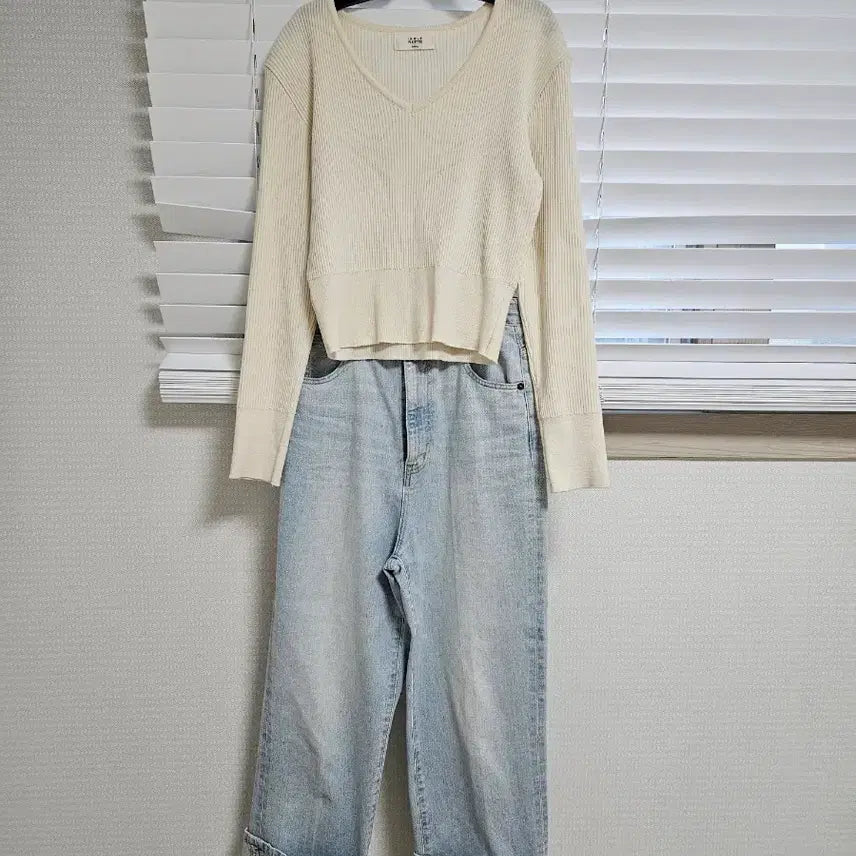 [BUNJANG] TOM GREYHOUND Roll-up Denim Jeans / 톰그레이하운드 정품 롤업 연청 데님