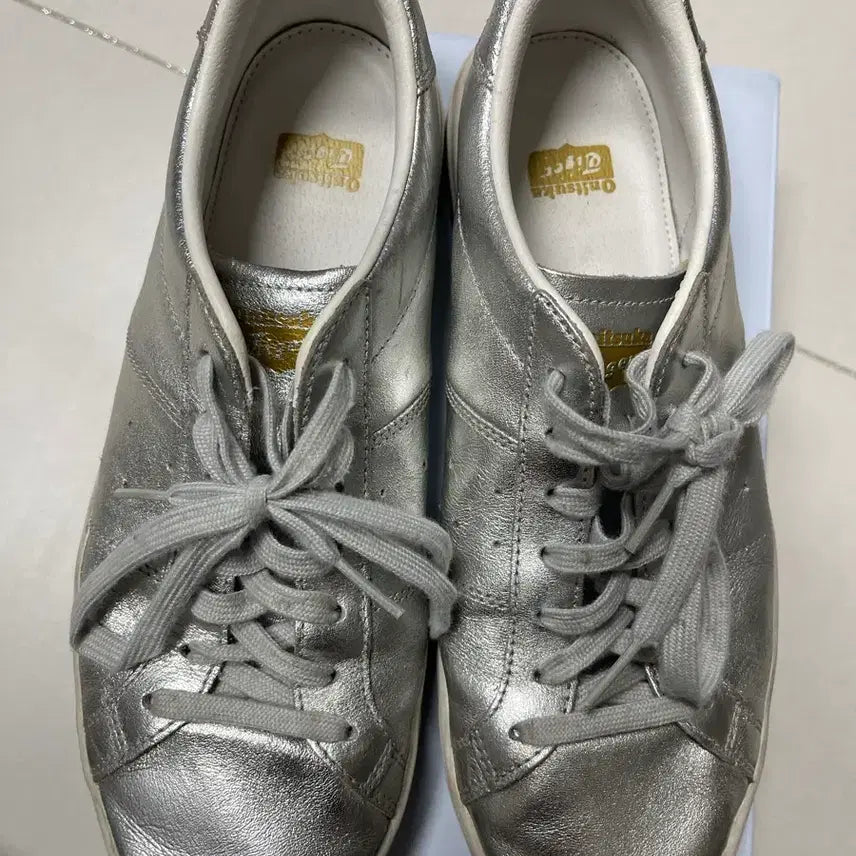 [BUNJANG] Onitsuka Tiger Lawship 2.0 Silver Sneakers / 오니츠카 타이거 론쉽 2.0 실버 270