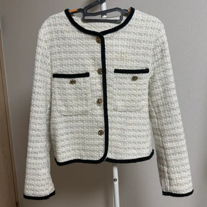 [BUNJANG] Ivory Tweed Jacket / 아이보리 트위드 자켓[Free]