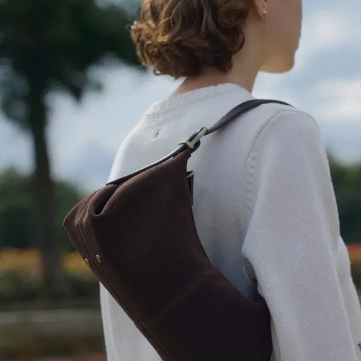 [BUNJANG] Polnewa Mini Vato Bag (Suede Brown) / 폴뉴아 미니 바토백(스웨이드 브라운)