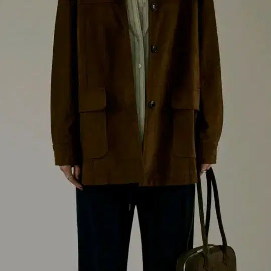 [BUNJANG] LOVLOV Suede Single Jacket Brown / LOVLOV 스웨이드 싱글 자켓 브라운