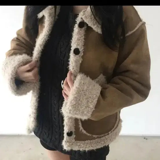 [BUNJANG] Liv Suede Mouton Jacket / 리브 스웨이드 무스탕 *새상품