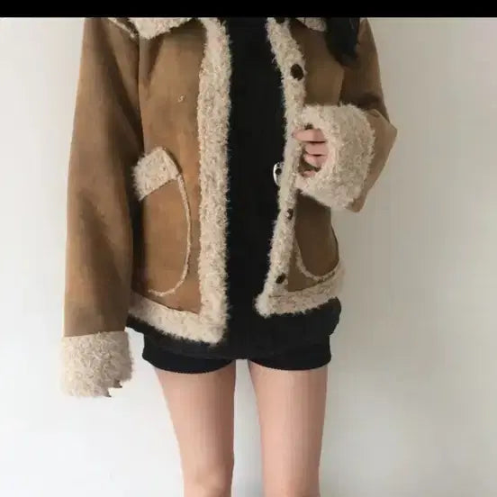 [BUNJANG] Liv Suede Mouton Jacket / 리브 스웨이드 무스탕 *새상품