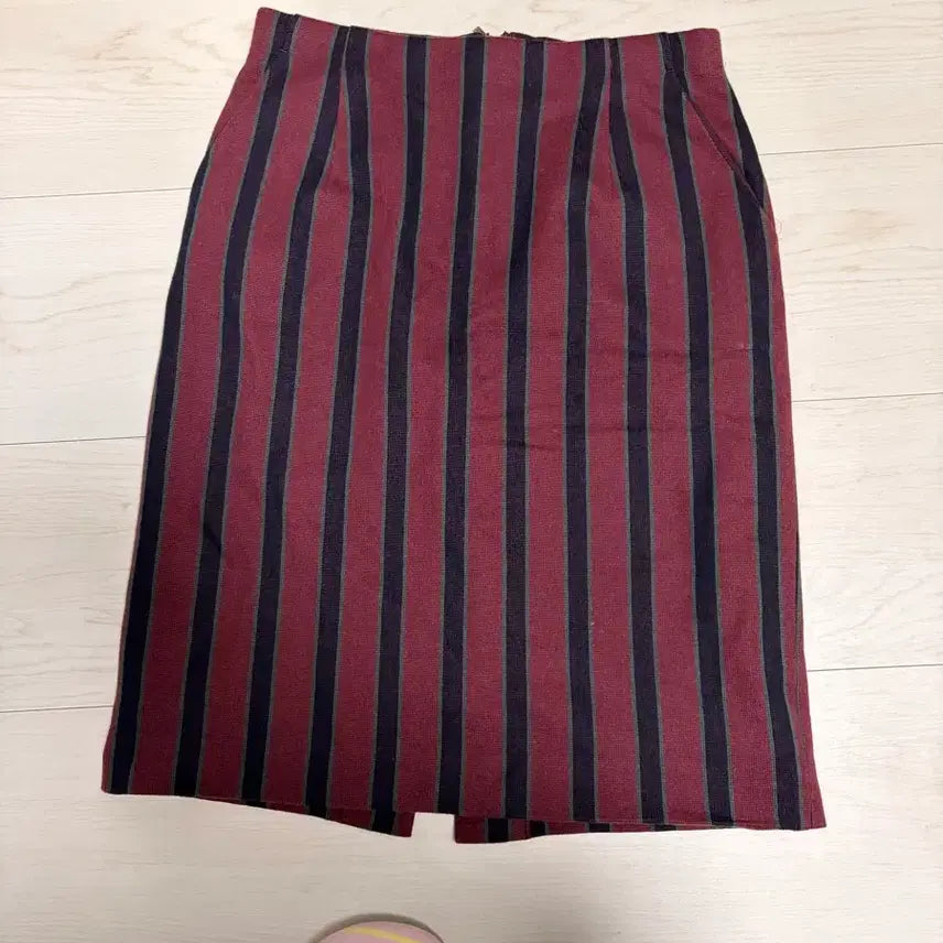 [BUNJANG] Vintage Striped Midi Skirt / 빈티지 스트라이프 미디스커트