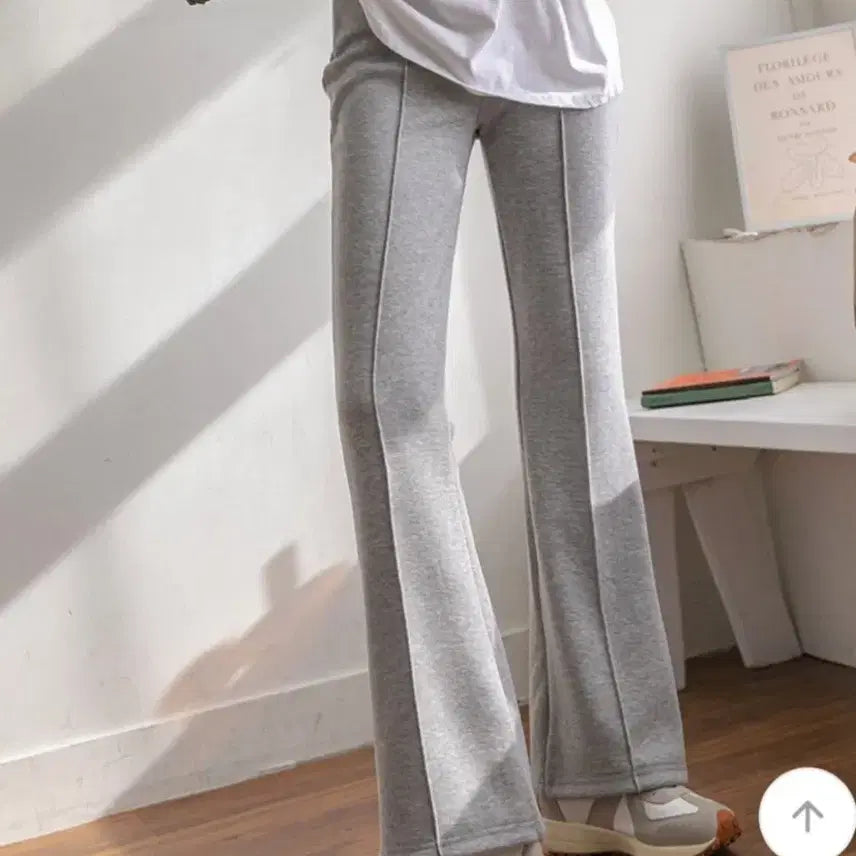 [BUNJANG] Unbranded Bootcut Gray Training Pants / 택채 새제품 키작녀)부츠컷 스판(기모) 그레이 트레이닝 팬츠 44,55