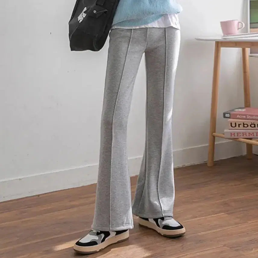 [BUNJANG] Unbranded Bootcut Gray Training Pants / 택채 새제품 키작녀)부츠컷 스판(기모) 그레이 트레이닝 팬츠 44,55