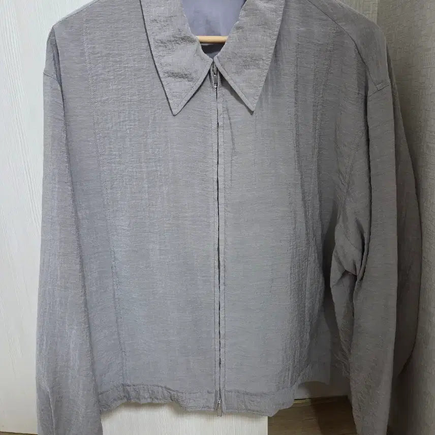 [BUNJANG] Coor Wide Collar Crinkle Blouson (Pang-Gray) - Size M / 쿠어 와이드카라 크링클 블루종 (판고그레이) M