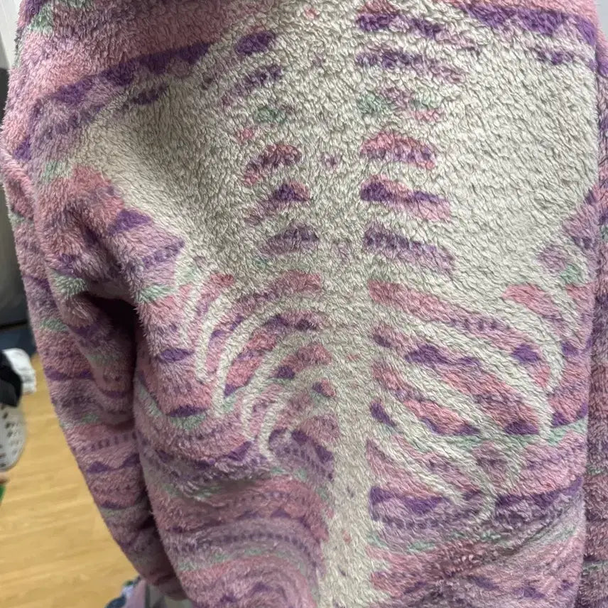 [BUNJANG] Capital Bone Fleece Pink Jacket / 캐피탈 본후리스 4