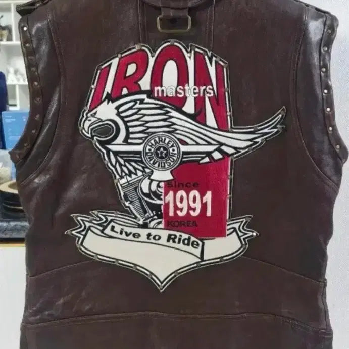 [BUNJANG] Harley-Davidson Leather Vest / 할리데이비슨 가죽 조끼