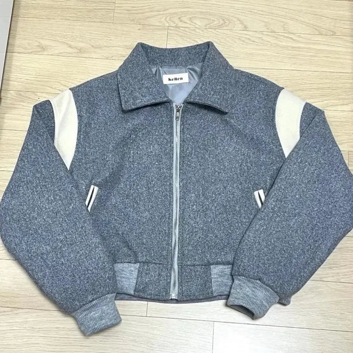 [BUNJANG] Varsity Jacket / 그레이 바시티 자켓