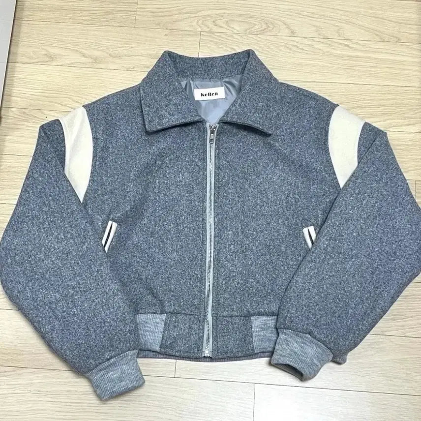 [BUNJANG] Varsity Jacket / 그레이 바시티 자켓