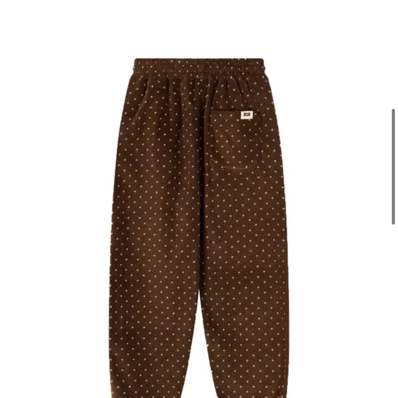 [BUNJANG] Kissing Dot Fleece Jogger Pants (Brown) / 키시닝 Dot Fleece Jogger Pants (Brown)