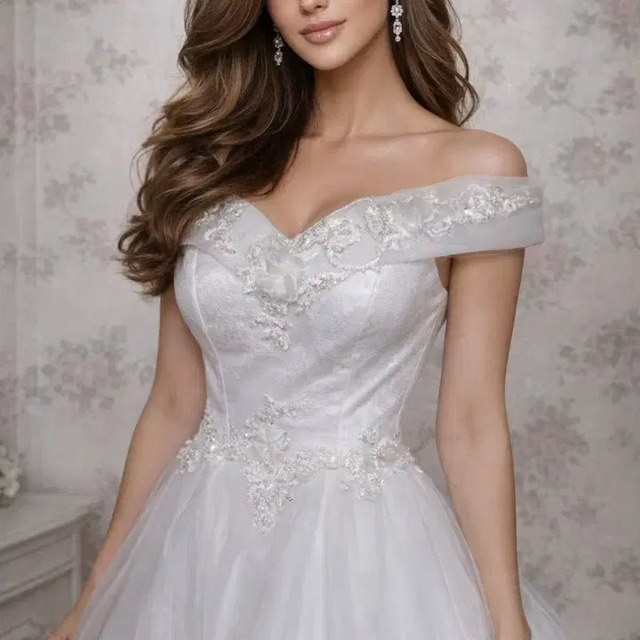 [BUNJANG] Off-Shoulder Wedding Dress / 웨딩드레스