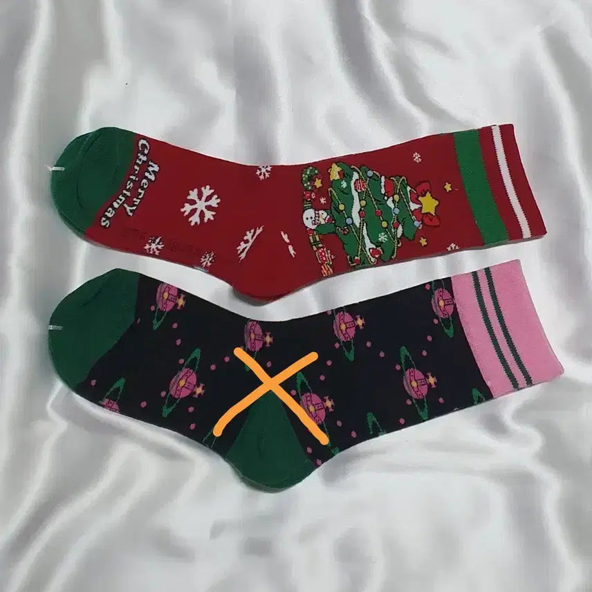 [BUNJANG] Christmas Socks Set / 개당가격이예요~ 크리스마스트리 산타 눈꽃 별 행성 우주 양말