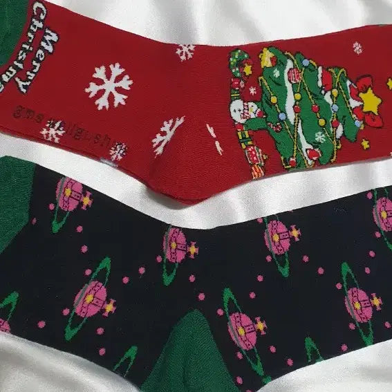 [BUNJANG] Christmas Socks Set / 개당가격이예요~ 크리스마스트리 산타 눈꽃 별 행성 우주 양말
