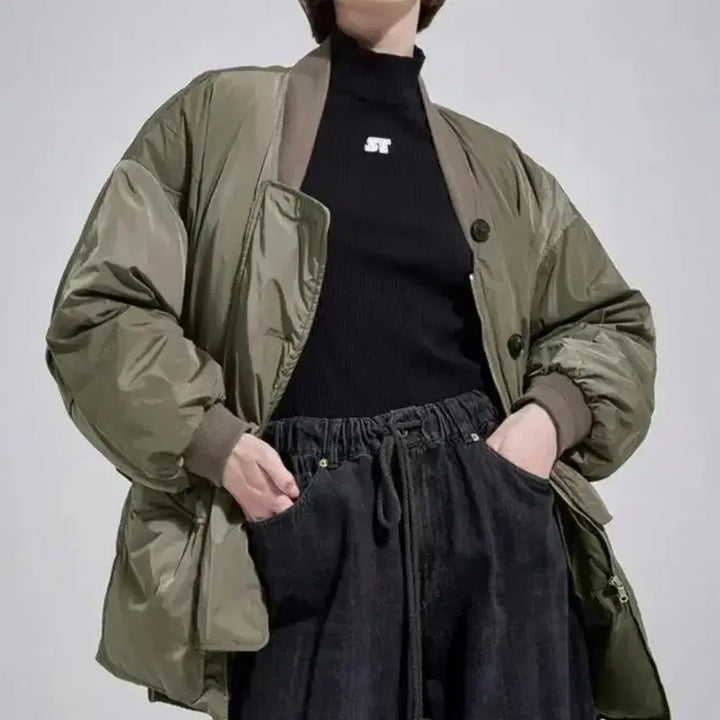 [BUNJANG] SYSTEM Goose Down Padded Jumper (55) / 한섬 SYSTEM 시스템 22 구스 패딩 점퍼 (55)
