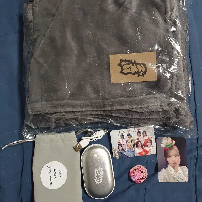 세이마이네임 담요 에버라인 럭드 핀버튼 크리스마스 파티 손난로 히토미 닻