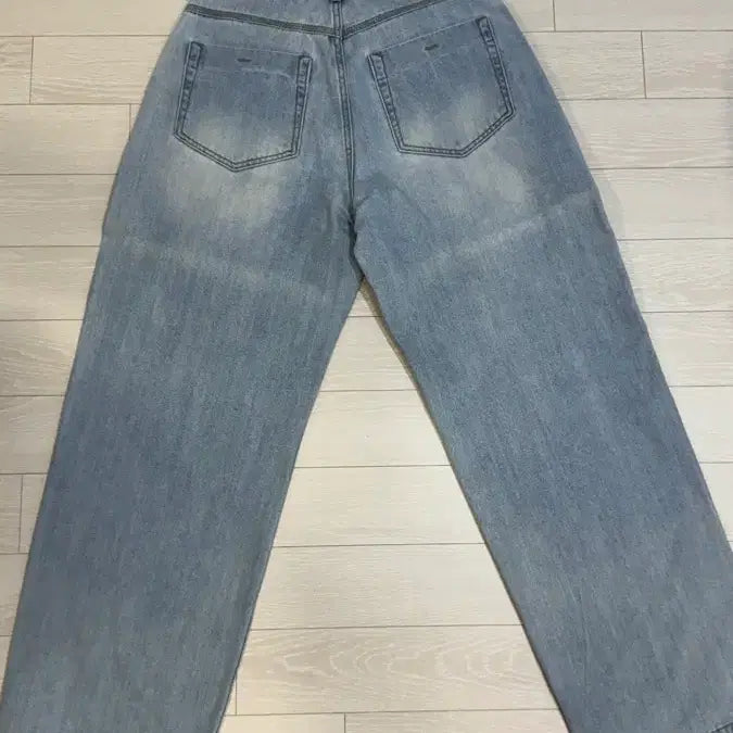 [BUNJANG] Unknown Belted Wide Denim Pants / 노운 벨티드 와이드 데님팬츠