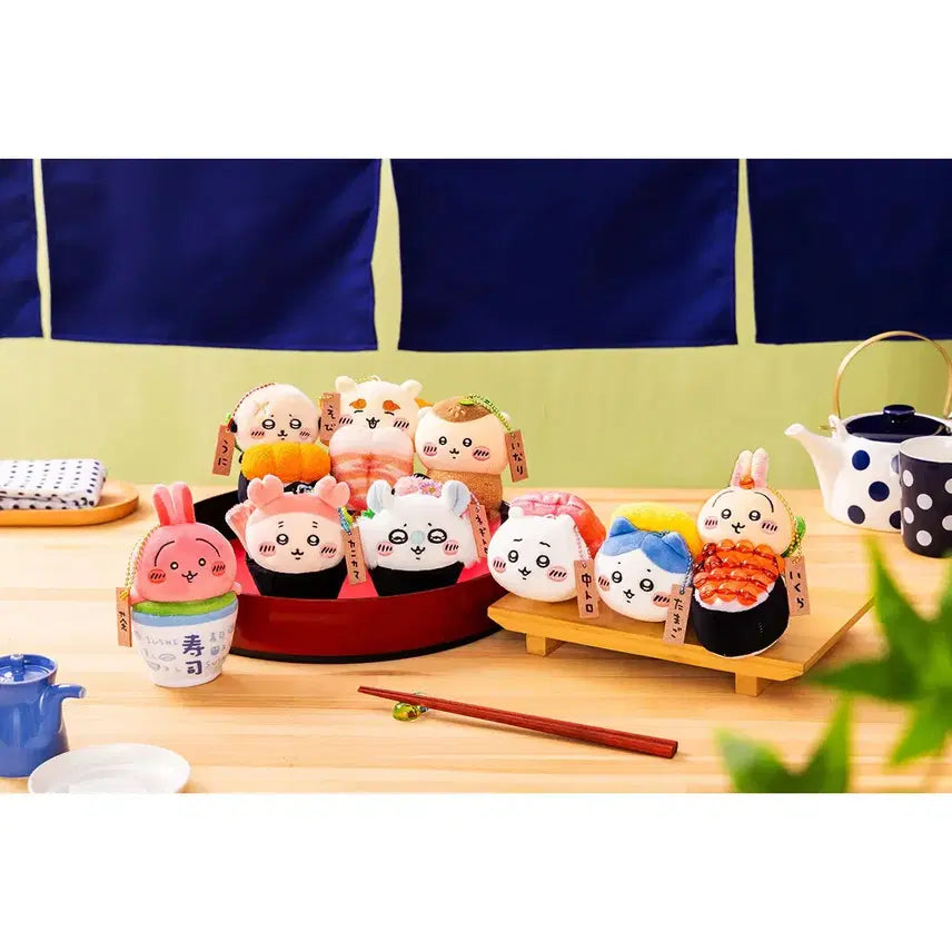 [BUNJANG] Chiikawa Sushi Toro Plush Keyring / 치이카와 마켓 스시 참치 토로 치이카와 인형 키링