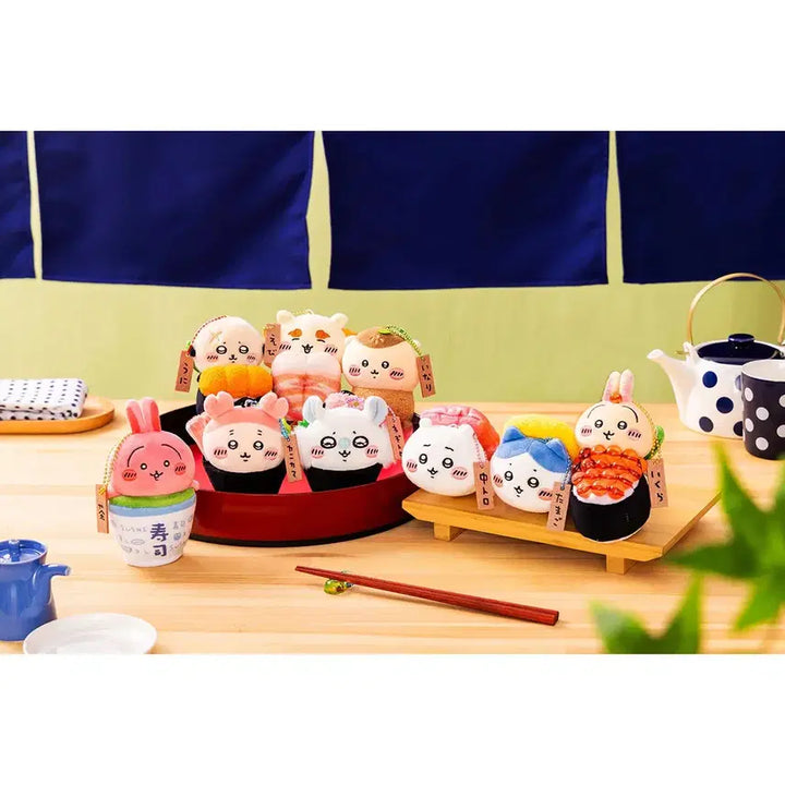 [BUNJANG] Chiikawa Sushi Toro Plush Keyring / 치이카와 마켓 스시 참치 토로 치이카와 인형 키링